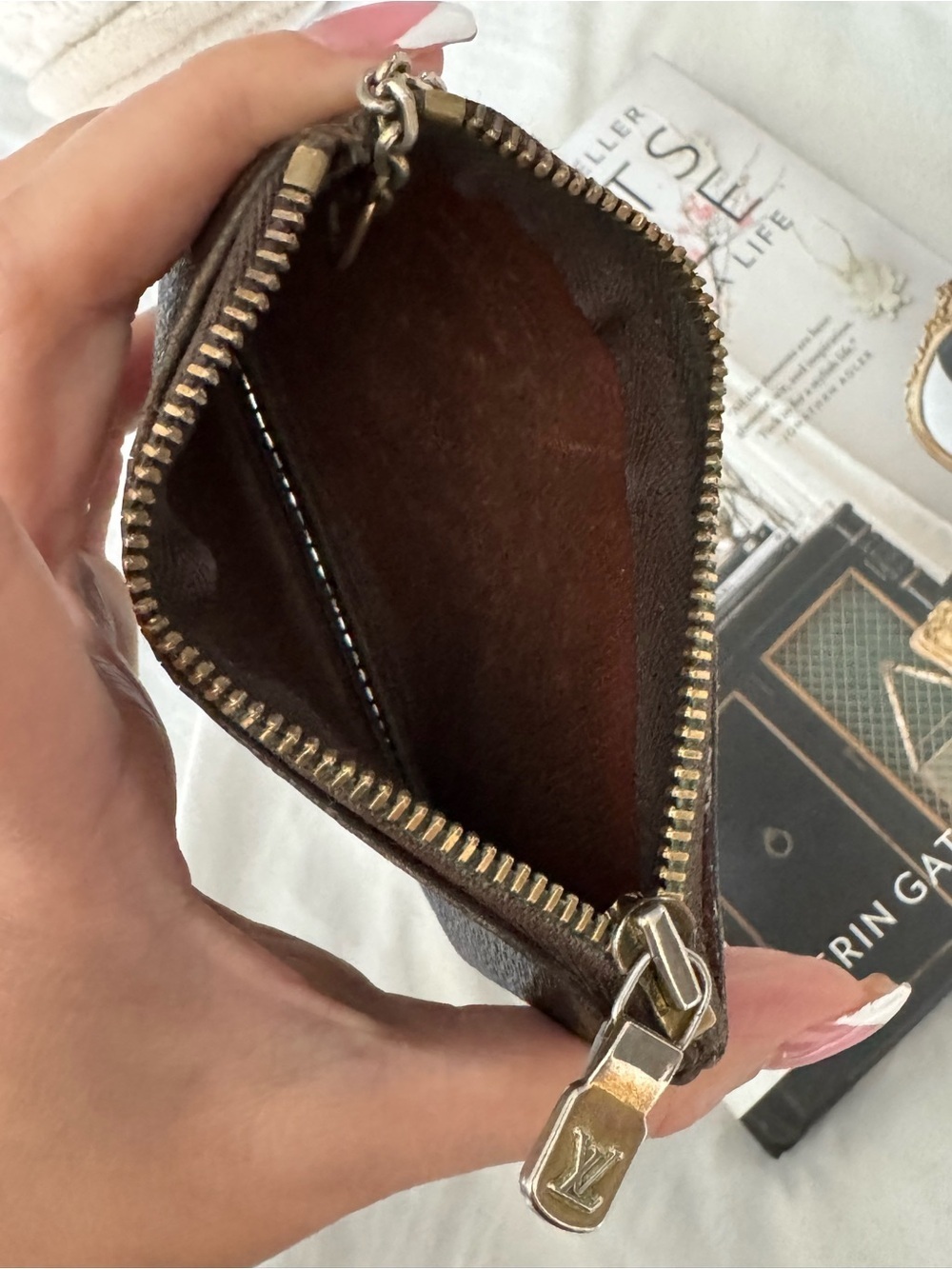 Authentic Louis Vuitton Brown Monogram Key/Coin Pouch - Picture 6 of 8